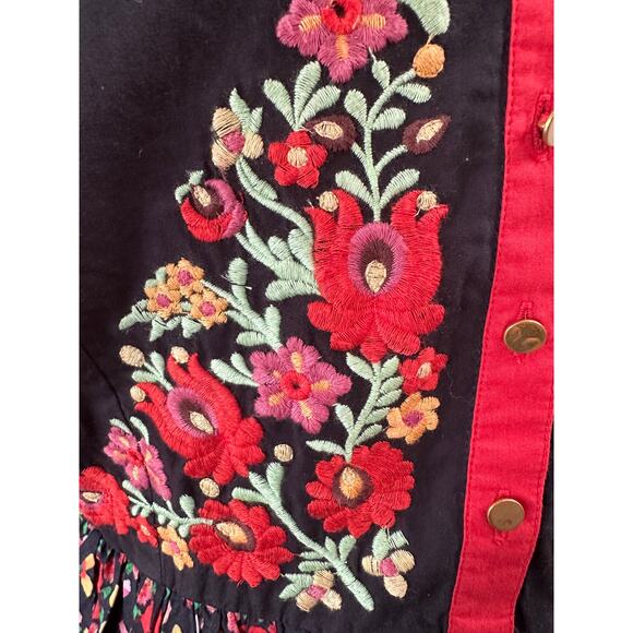 Modcloth Embroidered Women Sleeveless Dress Knee Length Boho Resort XL - Picture 4 of 14